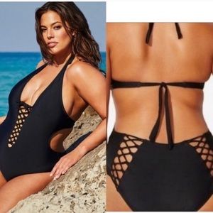 NWT Ashley Graham White Swimsuit